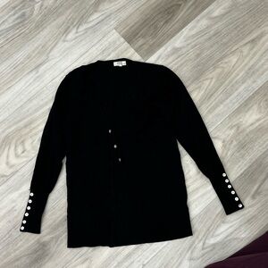 Black Cardigan with Button Details